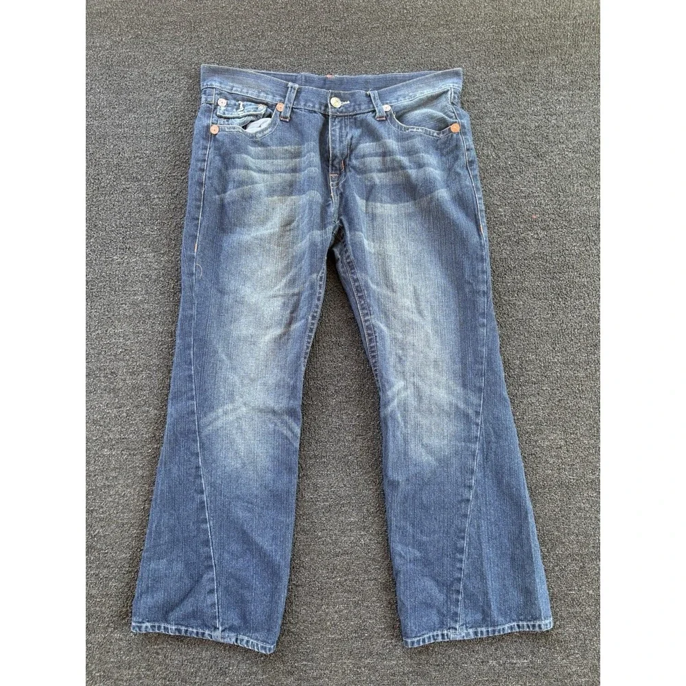 True Religion Billy Super T Jeans 40x33 Made in USA Dragon Embroidery Pocket